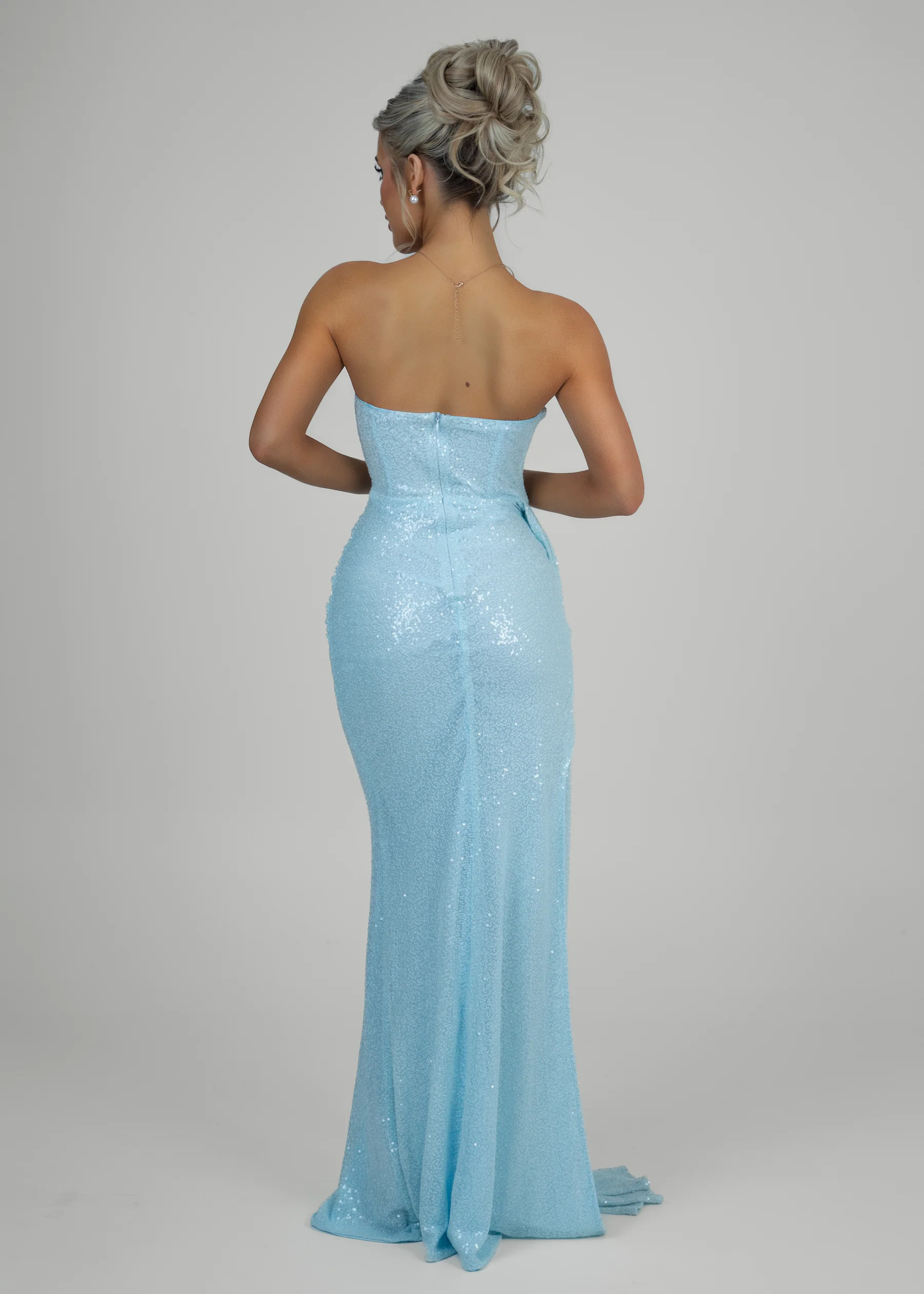 Beauty Treasure Strapless Gown - Baby Blue - Image 3