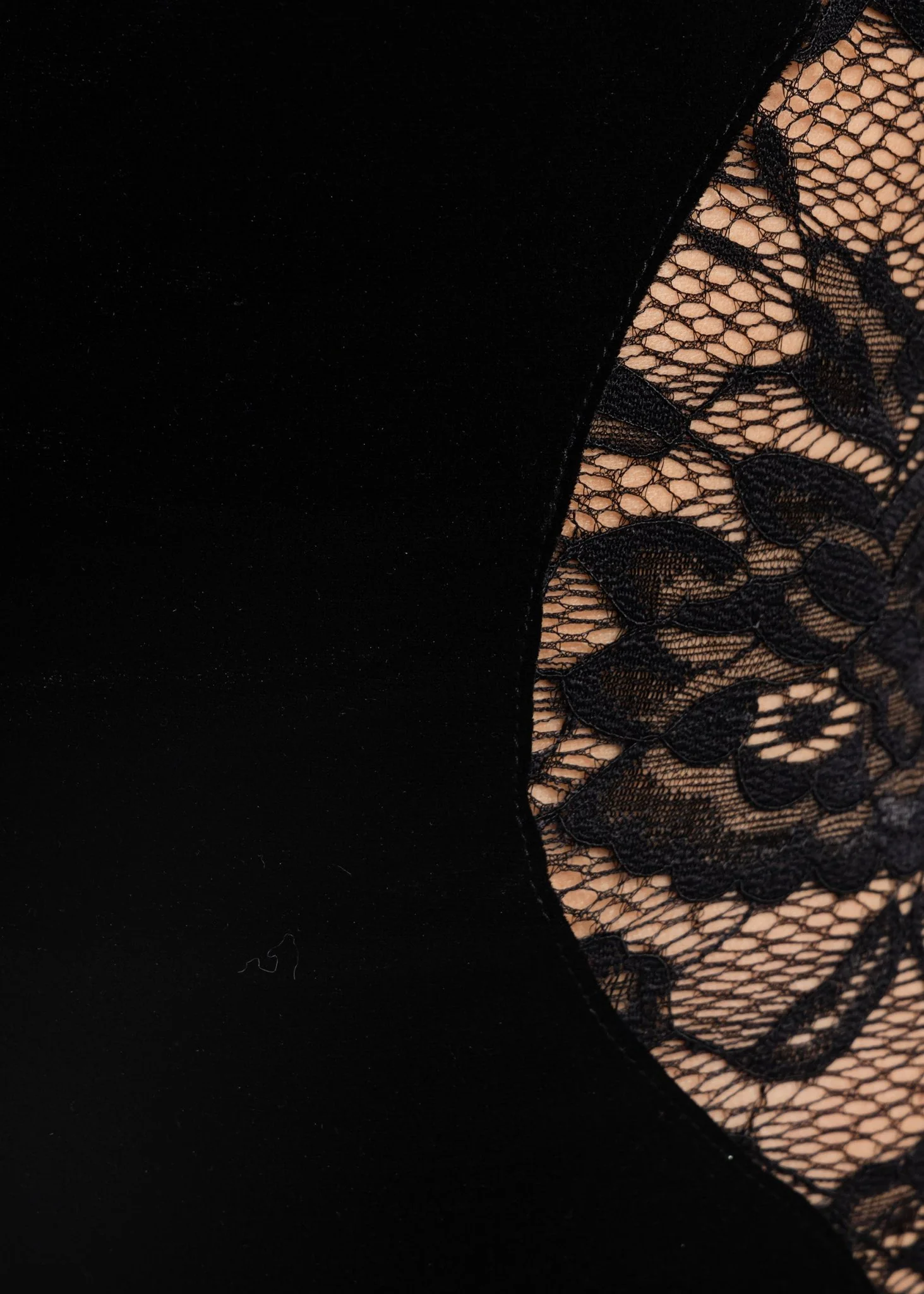 Broken Love Velvet Mini Dress - Black - Image 5