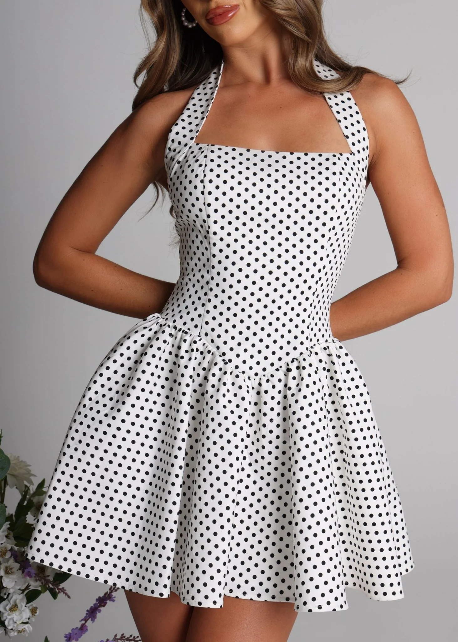 Lift You Up A-Line Mini Dress - Polka Dot - Image 2