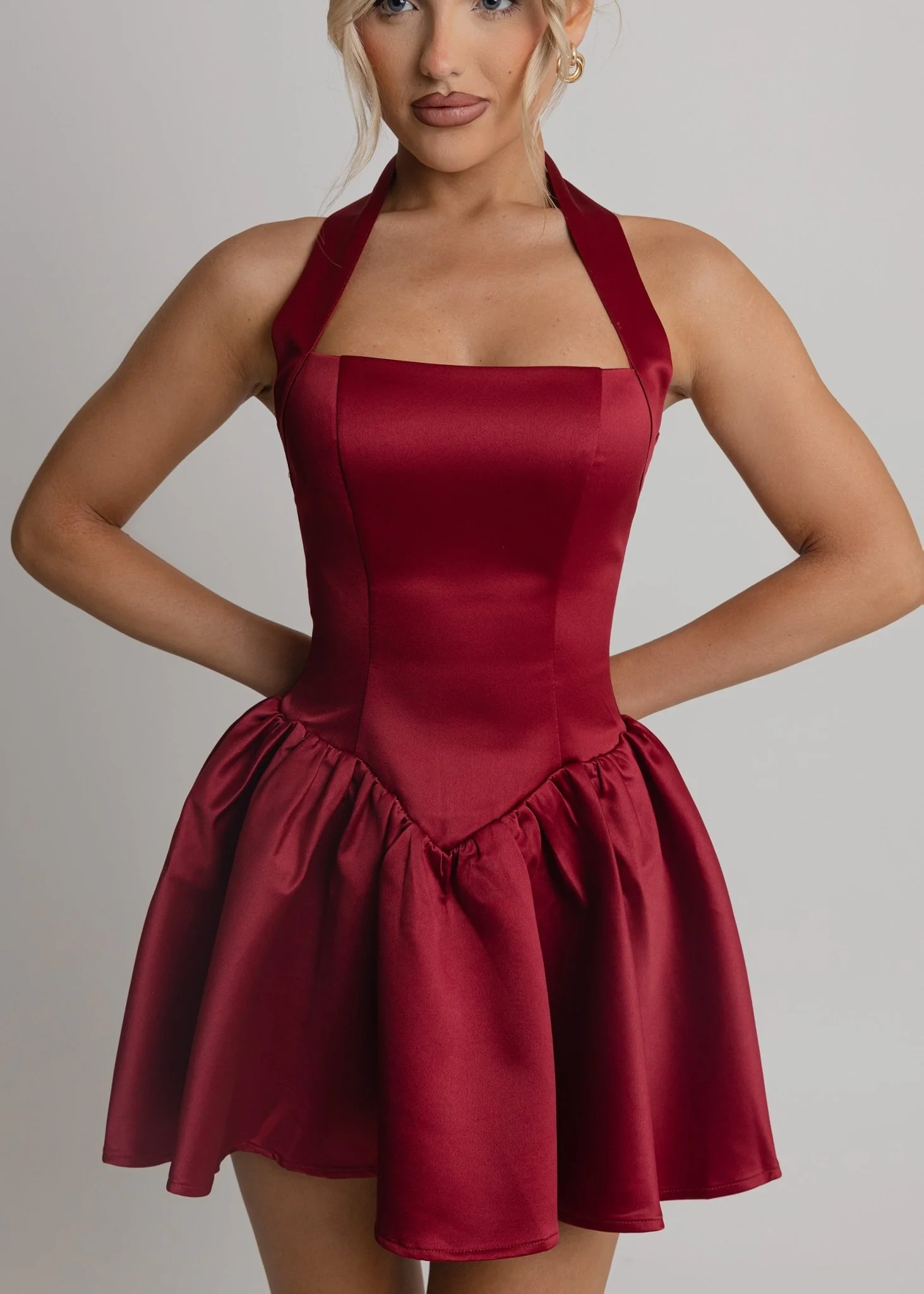 Lift You Up A-Line Mini Dress - Wine - Image 2