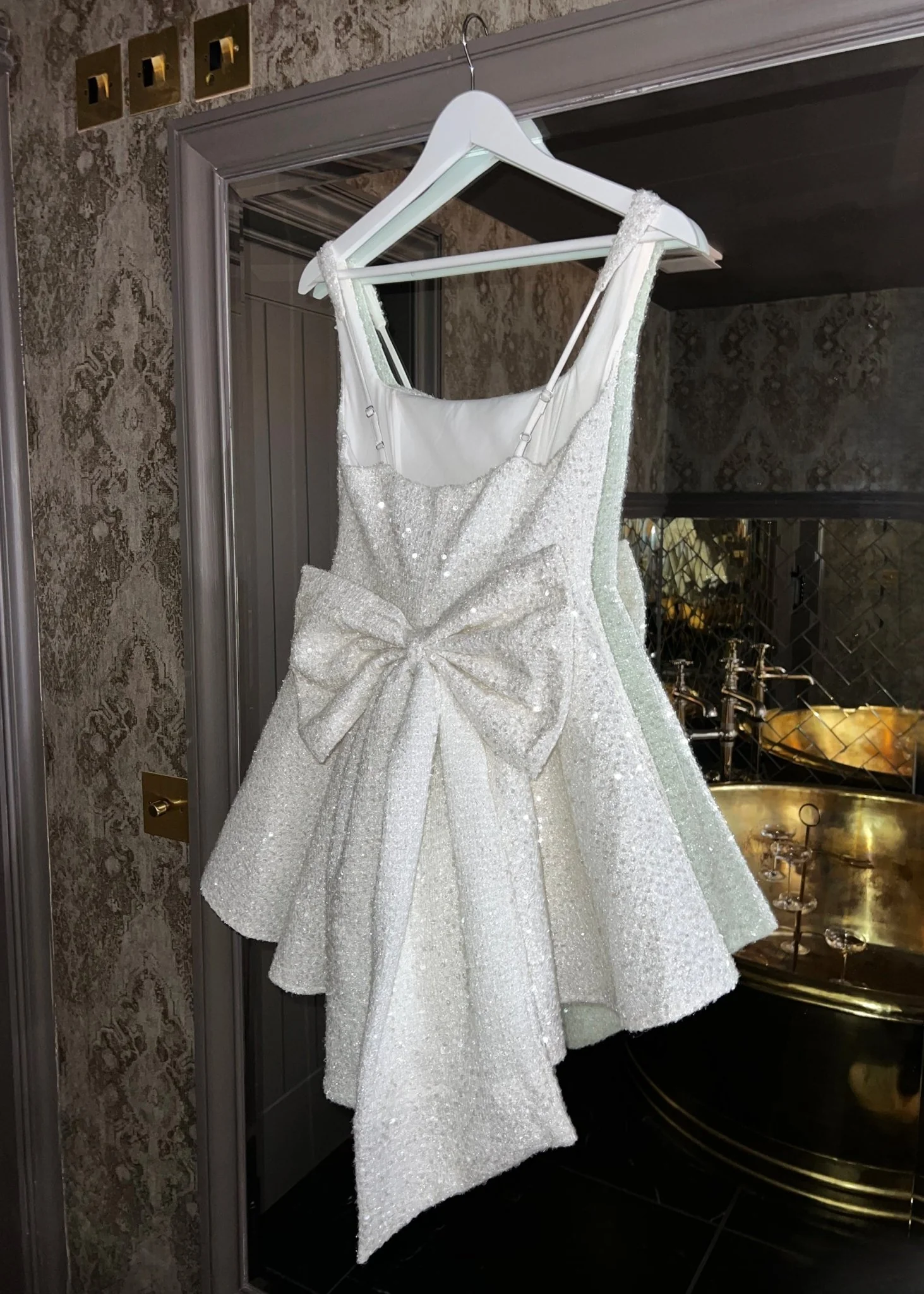Love Letters Bow Mini Dress - White - Image 9
