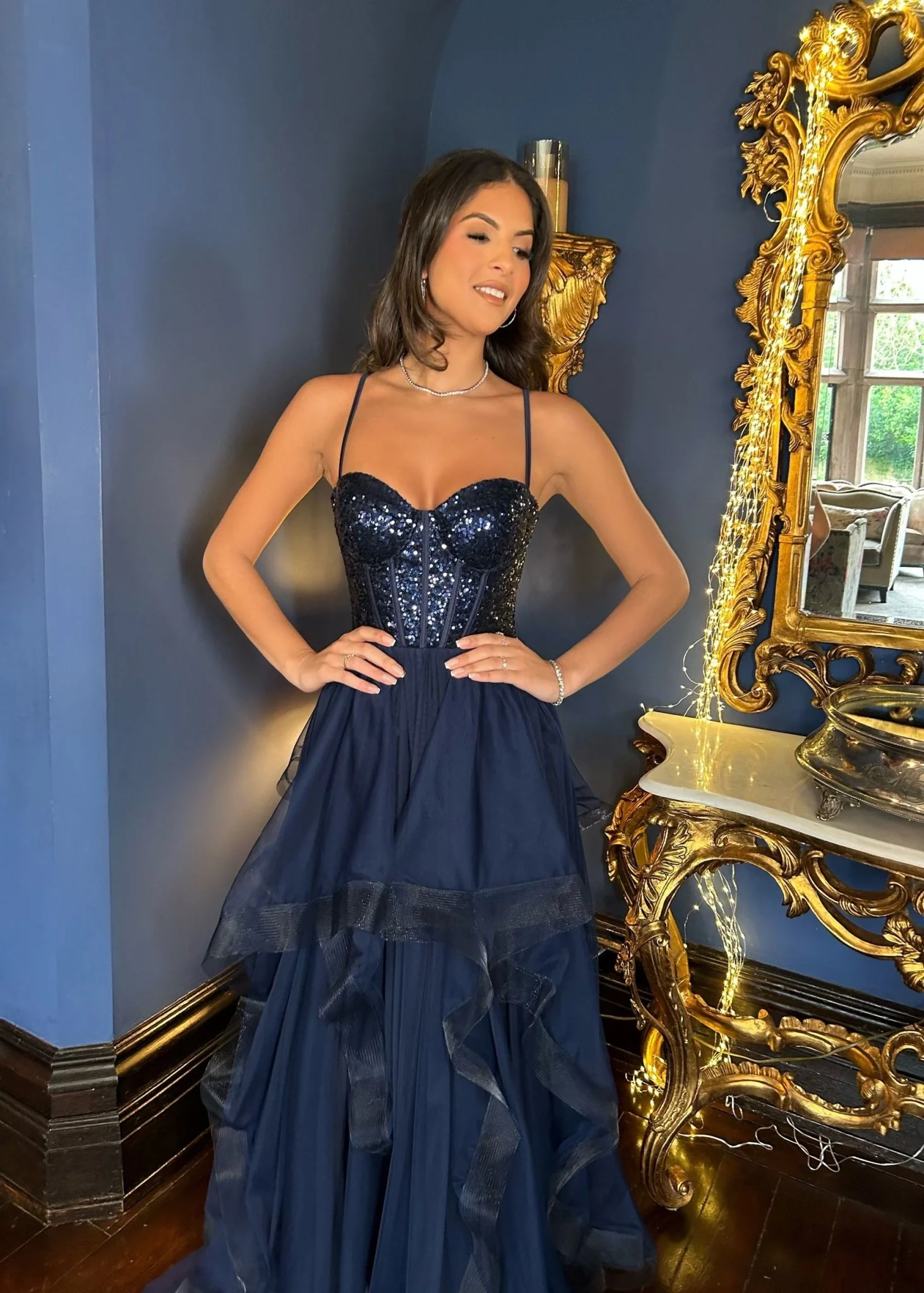 Midnight Shine Gown - Navy - Image 5