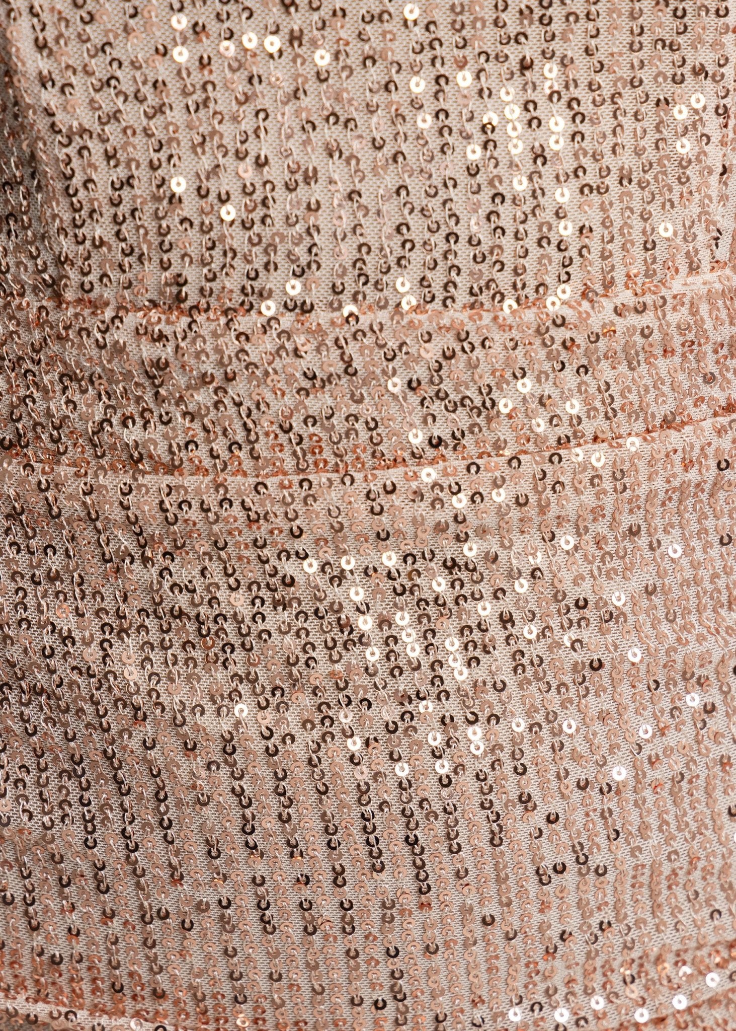 The Night of Nights Cowl Neck Sequin Midi Dress - Rose Gold - Image 4