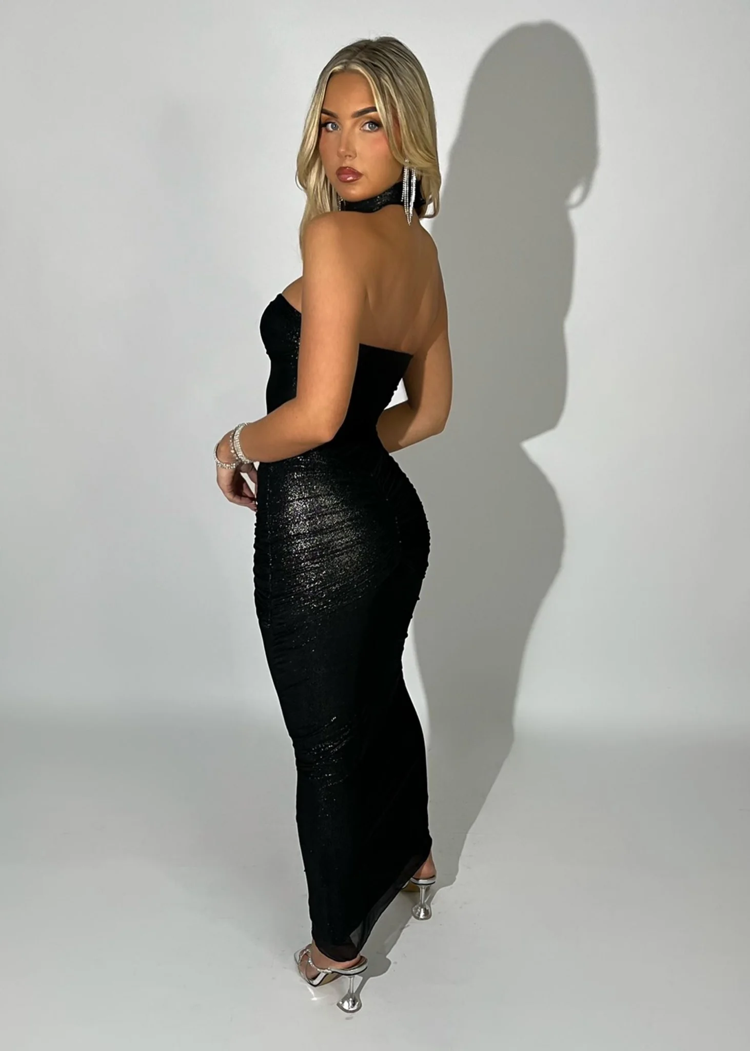 Word of Warning Maxi Dress with Choker - Black - Image 3